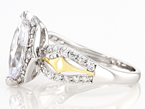 Bella Luce® 3.50ctw White Diamond Simulant Rhodium And 14k Yellow Gold Over Sterling Silver Ring - Size 10