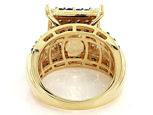 Bella Luce ® 3.95ctw Mocha & White Diamond Simulant Eterno ™ Yellow Ring (2.39ctw DEW) - Size 11