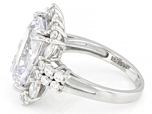 Bella Luce® 13.57ctw White Diamond Simulant Platinum Over Sterling Silver Ring(8.22ctw DEW) - Size 10