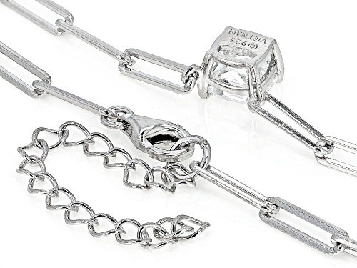 Bella Luce® 1.42ctw White Cubic Zirconia Platinum Over Sterling Silver Paperclip Necklace - Size 18