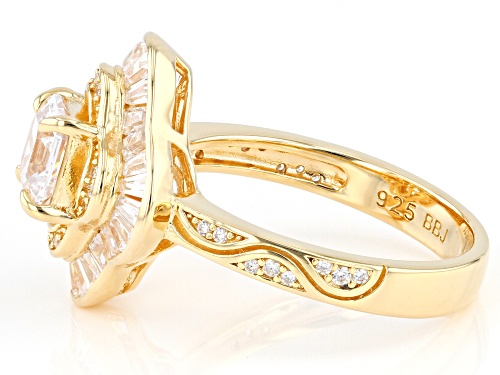 Bella Luce® 3.08ctw White Diamond Simulant Eterno™ Yellow Asscher Cut Ring(1.87ctw DEW) - Size 8