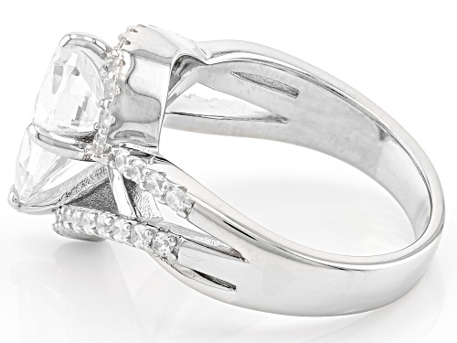 Bella Luce® 5.24ctw White Diamond Simulant Rhodium Over Sterling Silver Ring (3.17ctw DEW) - Size 8