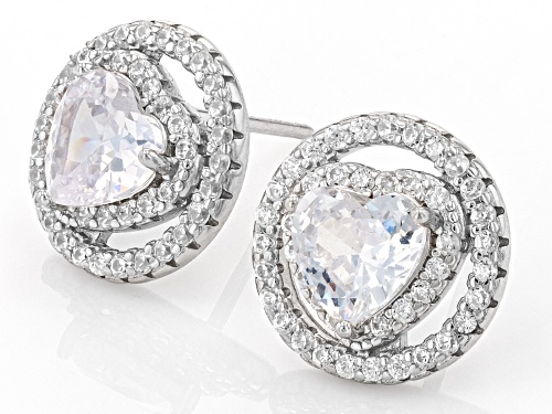 Bella Luce® 6.23ctw White Diamond Simulant Rhodium Over Sterling Silver Jewelry Set(3.78ctw DEW)