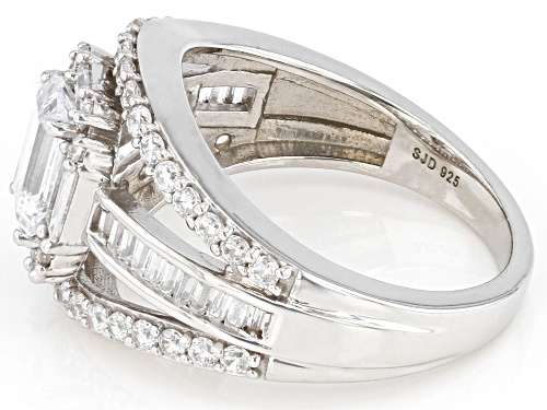 Bella Luce® 3.25ctw White Diamond Simulant Rhodium Over Sterling Silver Ring(1.96ctw DEW) - Size 9