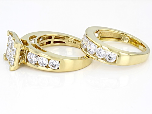 Bella Luce® 6.20ctw White Diamond Simulant Eterno™ Yellow Ring With Band(3.76ctw DEW) - Size 10