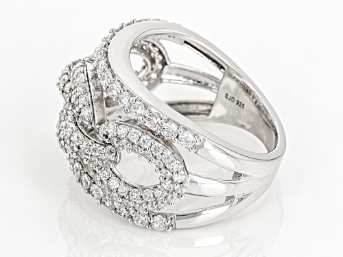 Bella Luce® 2.75ctw White Diamond Simulant Rhodium Over Sterling Silver Ring(1.66ctw DEW) - Size 7