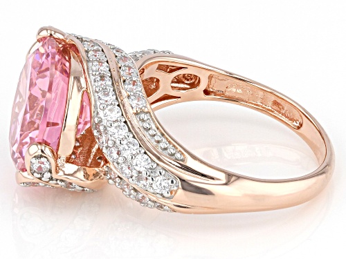 Bella Luce® 11.54ctw Pink And White Diamond Simulants Eterno™ Rose Ring (6.99ctw DEW) - Size 7