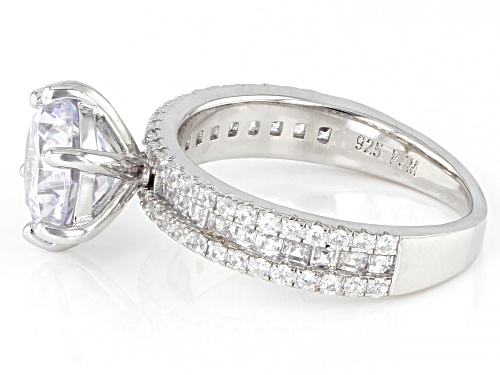 Bella Luce® 5.54ctw White Diamond Simulant Rhodium Over Sterling Silver Ring(3.35ctw DEW) - Size 12
