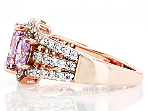 Bella Luce® 6.59ctw Lavender And White Diamond Simulants Eterno™ Rose Ring (3.99ctw DEW) - Size 7