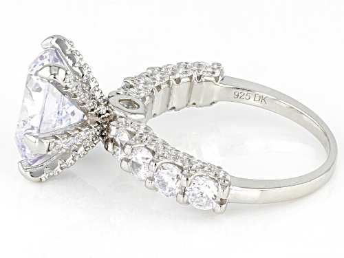 Bella Luce® 10.27ctw White Diamond Simulant Platinum Over Sterling Silver Ring (6.22ctw DEW) - Size 7