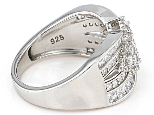 Bella Luce® 3.08ctw White Diamond Simulant Platinum Over Sterling Silver Ring (1.86ctw DEW) - Size 9