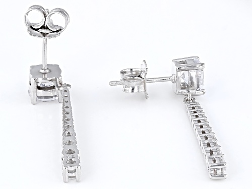 Bella Luce® 4.38ctw White Diamond Simulant Rhodium Over Sterling Silver Earrings (2.65ctw DEW)