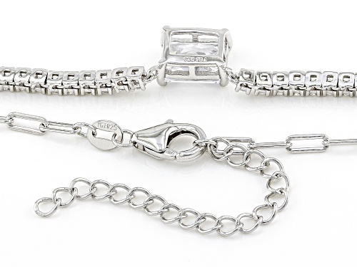Bella Luce® 9.06ctw White Diamond Simulant Rhodium Over Sterling Silver Necklace (5.49ctw DEW) - Size 18