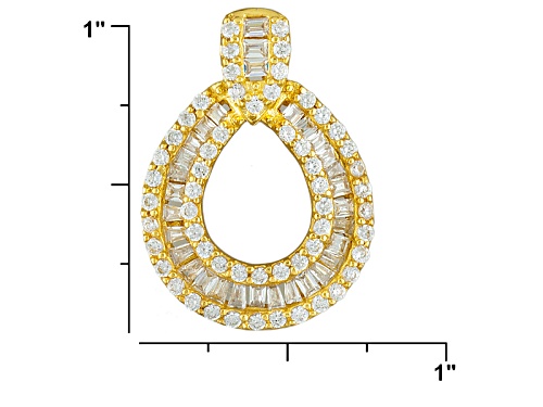 Bella Luce ® 1.61ctw Baguette And Round Eterno™ Yellow Pendant With Chain