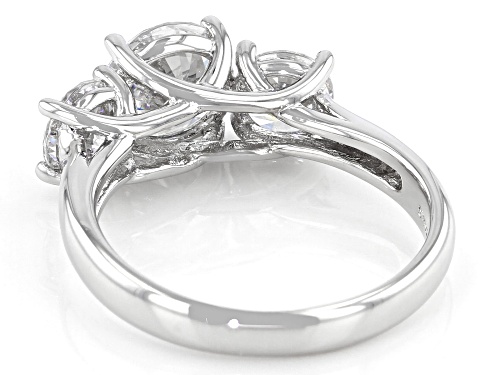 Bella Luce ® 5.78ctw Round, Rhodium Over Sterling Silver Ring - Size 8