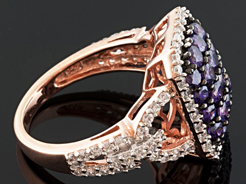Bella Luce ® 3.15ctw Purple & White Diamond Simulant Eterno ™ Rose Ring - Size 5
