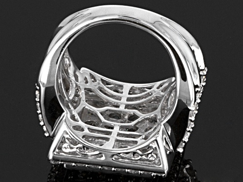 Bella Luce ® 9.46ctw Round Rhodium Over Sterling Silver Ring - Size 5