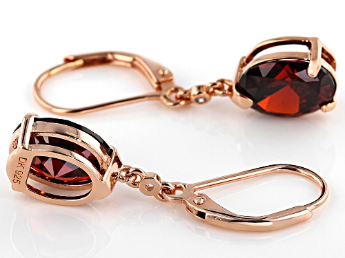Bella Luce ® 8.50ctw Garnet and White Diamond Simulants Eterno ™ Rose Dangle Earrings (5.10ctw DEW)