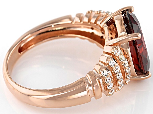 Bella Luce ® 8.79ctw Garnet And White Diamond Simulants Eterno ™ Rose Ring (5.29ctw DEW) - Size 6