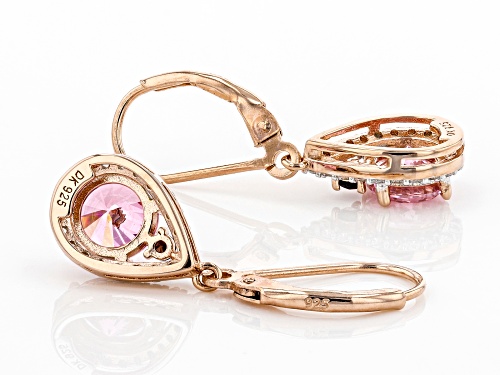 Bella Luce ® 4.52ctw Pink, Mocha, and White Diamond Simulants Eterno ™ Rose Earrings (2.40ctw DEW)
