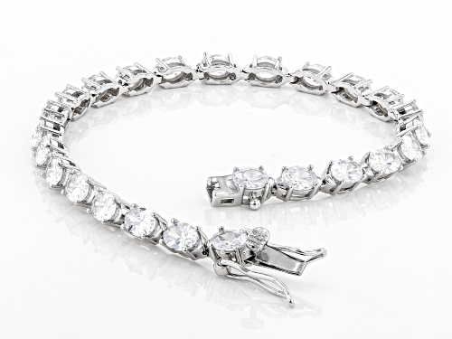 Bella Luce ® 13.65ctw White Diamond Simulant Rhodium Over Sterling Tennis Bracelet (8.75ctw DEW) - Size 8