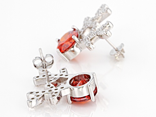 Bella Luce ® 10.32ctw Garnet and White Diamond Simulants Reindeer Earrings (5.80ctw DEW)