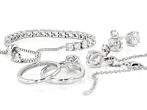 Bella Luce ® 17.52ctw Rhodium Over Sterling Silver Jewelry Set (10.43ctw DEW)