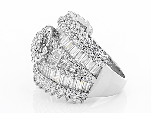 Bella Luce ® 7.11ctw Rhodium Over Sterling Silver Ring (3.86ctw DEW) - Size 5