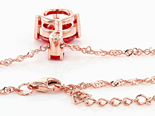 Bella Luce ® 7.86ctw Orange Sapphire Simulant Eterno™ Rose Pendant With Chain