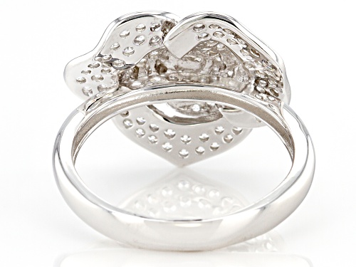 Bella Luce ® 0.93ctw Rhodium Over Sterling Silver Flower Ring (0.74ctw DEW) - Size 7