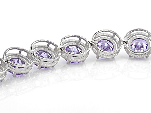 Bella Luce ® 54.79ctw Lavender Diamond Simulant Rhodium Over Sterling Silver Tennis Bracelet - Size 8