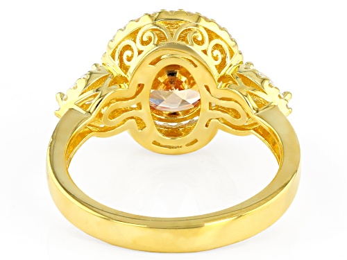 Bella Luce ® 4.64ctw Champagne And White Diamond Simulants Eterno™ Yellow Ring (3.28ctw DEW) - Size 7