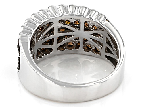 Bella Luce ® 3.30ctw Mocha Diamond Simulant Rhodium Over Sterling Silver Ring (1.63ctw DEW) - Size 7
