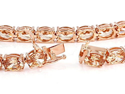 Bella Luce ® 42.63ctw Champagne Diamond Simulant Eterno™ Rose Tennis Bracelet (30.25ctw DEW) - Size 8