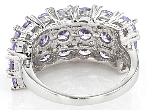 Bella Luce ® 6.57ctw Lavender Diamond Simulant Rhodium Over Sterling Silver Ring - Size 7