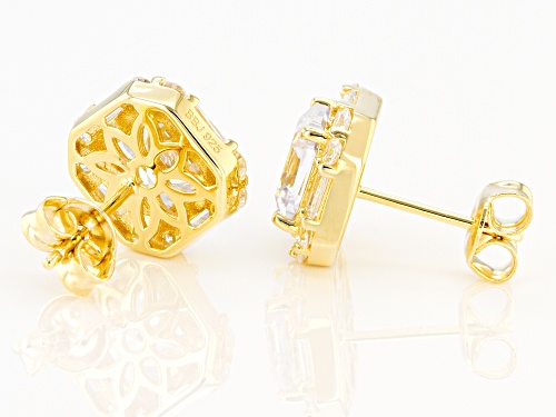 Bella Luce ® 7.17ctw Asscher Cut White Diamond Simulant Eterno™ Yellow Asscher Cut Earrings