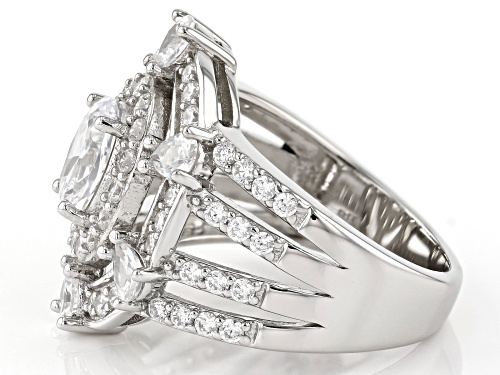 Bella Luce ® 5.43ctw Rhodium Over Sterling Silver Ring (3.48ctw DEW) - Size 5