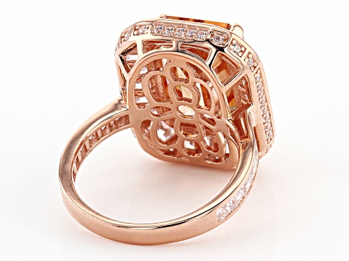 Bella Luce ® 17.55ctw Champagne And White Diamond Simulants Eterno™ Rose Ring (10.63ctw DEW) - Size 7
