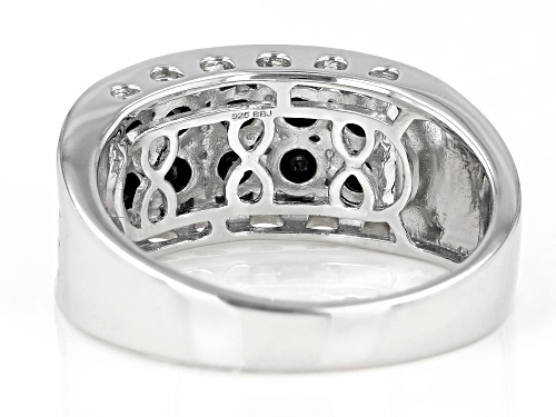 Bella Luce ® 3.30ctw Black Diamond Simulant Rhodium Over Silver Mens Ring(1.70ctw DEW) - Size 10