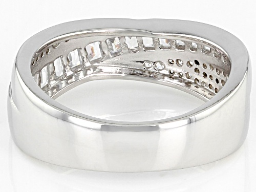 Bella Luce® 1.61ctw White Diamond Simulant Platinum Over Sterling Silver Ring (0.85ctw DEW) - Size 7