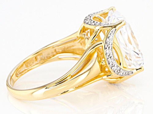 Bella Luce ® 12.04ctw Eterno™ Yellow And Rhodium Over Silver Ring (6.10ctw DEW) - Size 7