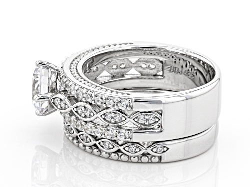 Bella Luce ® 3.39ctw Rhodium Over Sterling Silver Ring With Band (1.88ctw DEW) - Size 6