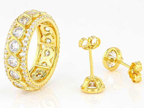 Bella Luce ® 9.30ctw Eterno™ Yellow Ring And Earrings (4.46ctw DEW)