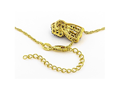 Bella Luce ® 1.60ctw Mocha And White Diamond Simulants Eterno™ Yellow Pendant With Chain