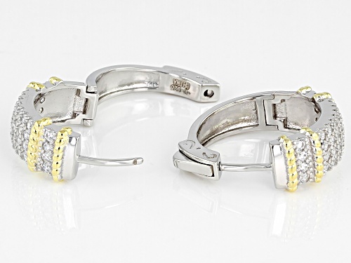 Bella Luce ® 1.73ctw Rhodium And 14K Yellow Gold Over Sterling Silver Hoop Earrings (1.08ctw DEW)