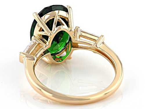 Bella Luce® 10.77ctw Emerald and White Diamond Simulants Eterno™ Yellow Ring - Size 7
