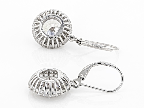 Bella Luce ® 8.01ctw White Diamond Simulant Rhodium Over Sterling Silver Earrings (4.74ctw DEW)