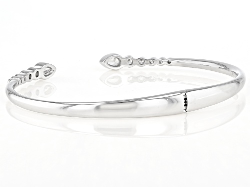 Bella Luce ® 1.96ctw White Diamond Simulant Rhodium Over Sterling Silver Cuff Bracelet (1.19ctw DEW) - Size 7
