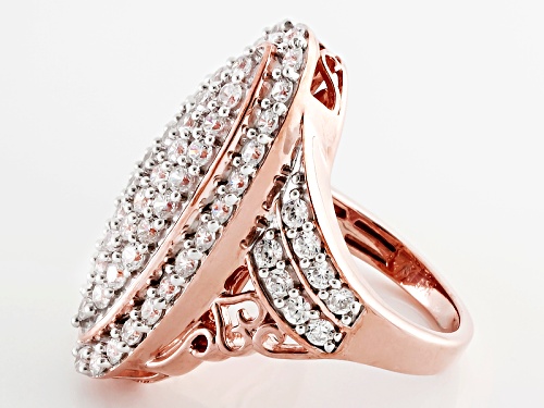 Bella Luce ® 4.81ctw Diamond Simulant Round Eterno ™ Rose Ring (2.28ctw Dew) - Size 5