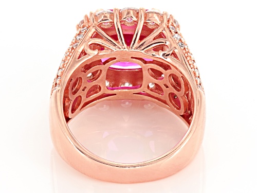 Bella Luce ® 12.80ctw Ruby And White Diamond Simulants Eterno ™ Rose Ring - Size 8